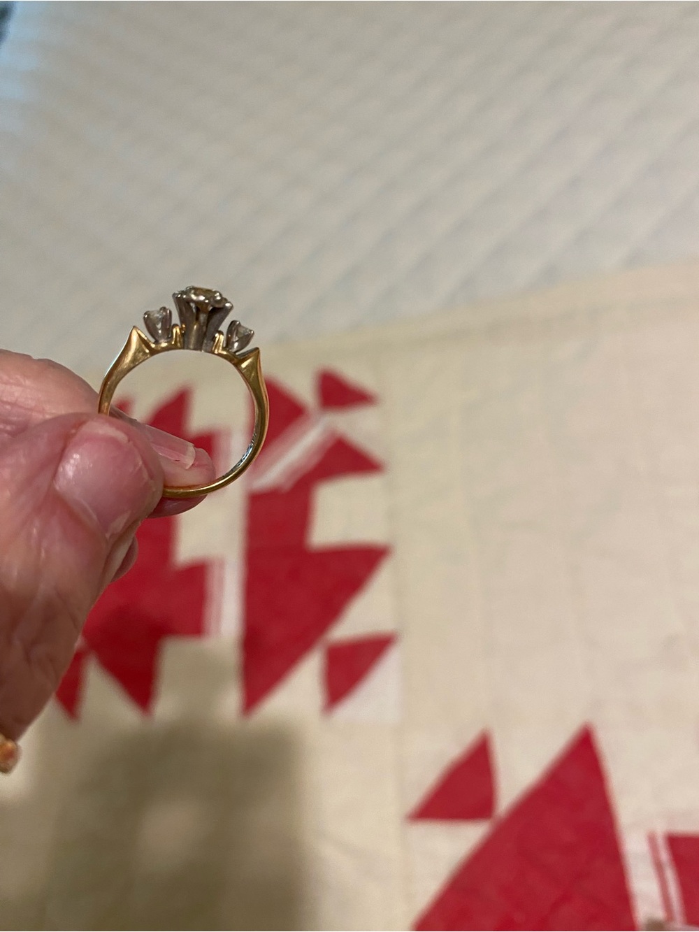 Classic 14 ktGold Diamond Engagement Ring - Gold - Picture 2 of 5